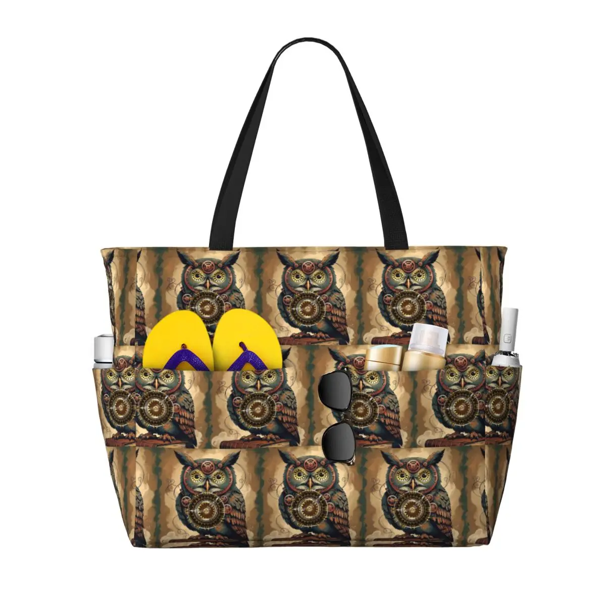 Steampunk Owl With Clock And Gears Beach Tote Bag Sport Gym Yoga Duffle Large Tote Bag Women Travel Bag Fitness bag
Steampunk Owl With Clock And Gears Beach Tote Bag Sport Gym Yoga Duffle Large Tote Bag Women Travel Bag Fitness bag