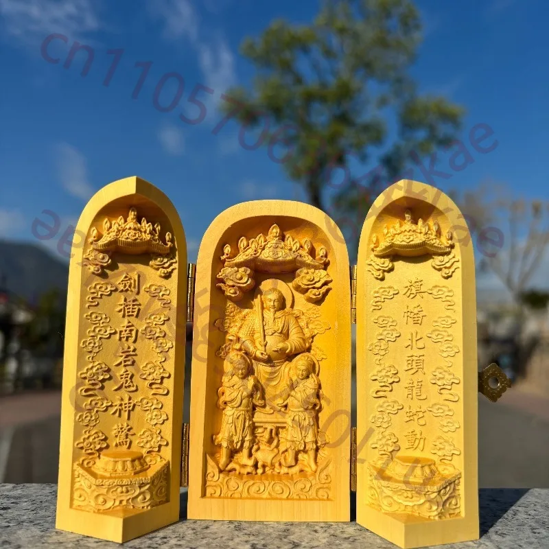 Портативный деревянный алтарь из резного боксуса «Священное место Императора Чжэнву» — 3,9 дюйма, декор для дома по фэн-шуй, религиозный подарок
Портативный деревянный алтарь из резного боксуса «Священное место Императора Чжэнву» — 3,9 дюйма, декор для дома по фэн-шуй, религиозный подарок