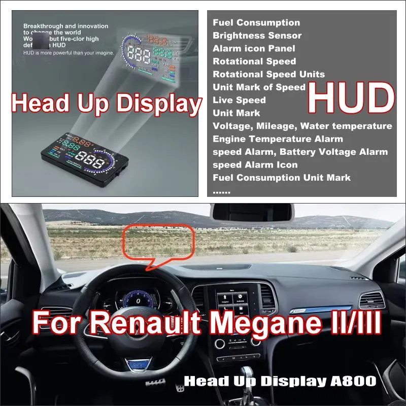 Car Headup HUD Head Up Display For Renault Megane II/III/2/3 2000-2025 Auto Windshield Projector Accessories
Car Headup HUD Head Up Display For Renault Megane II/III/2/3 2000-2025 Auto Windshield Projector Accessories