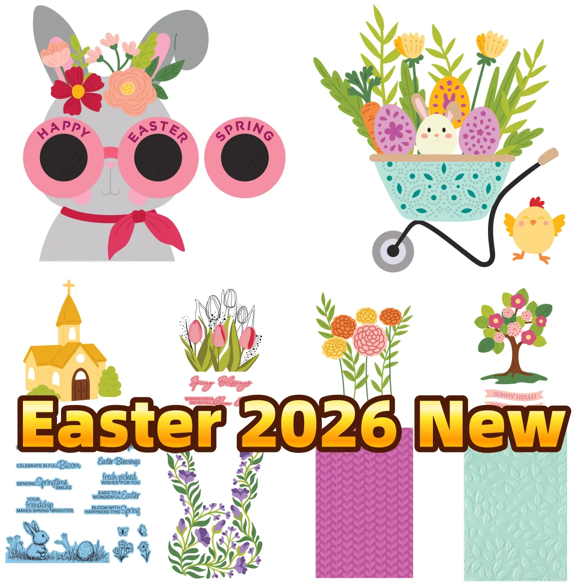 Easter 2026 New Botanical Bunny Tree Petal Leaves Metal Cutting Dies Clear Stamps Stencil Hot Foil for DIY Scrapbook Card
Easter 2026 New Botanical Bunny Tree Petal Leaves Metal Cutting Dies Clear Stamps Stencil Hot Foil for DIY Scrapbook Card