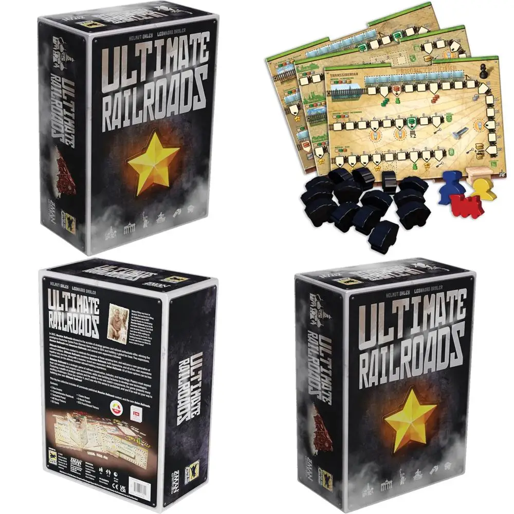 Ultimate Railroads: A Strategic Train Route-Building Board Game for Ages 12+ | 1-4 Players | Avg. 90-120 Min Playtime
Ultimate Railroads: A Strategic Train Route-Building Board Game for Ages 12+ | 1-4 Players | Avg. 90-120 Min Playtime