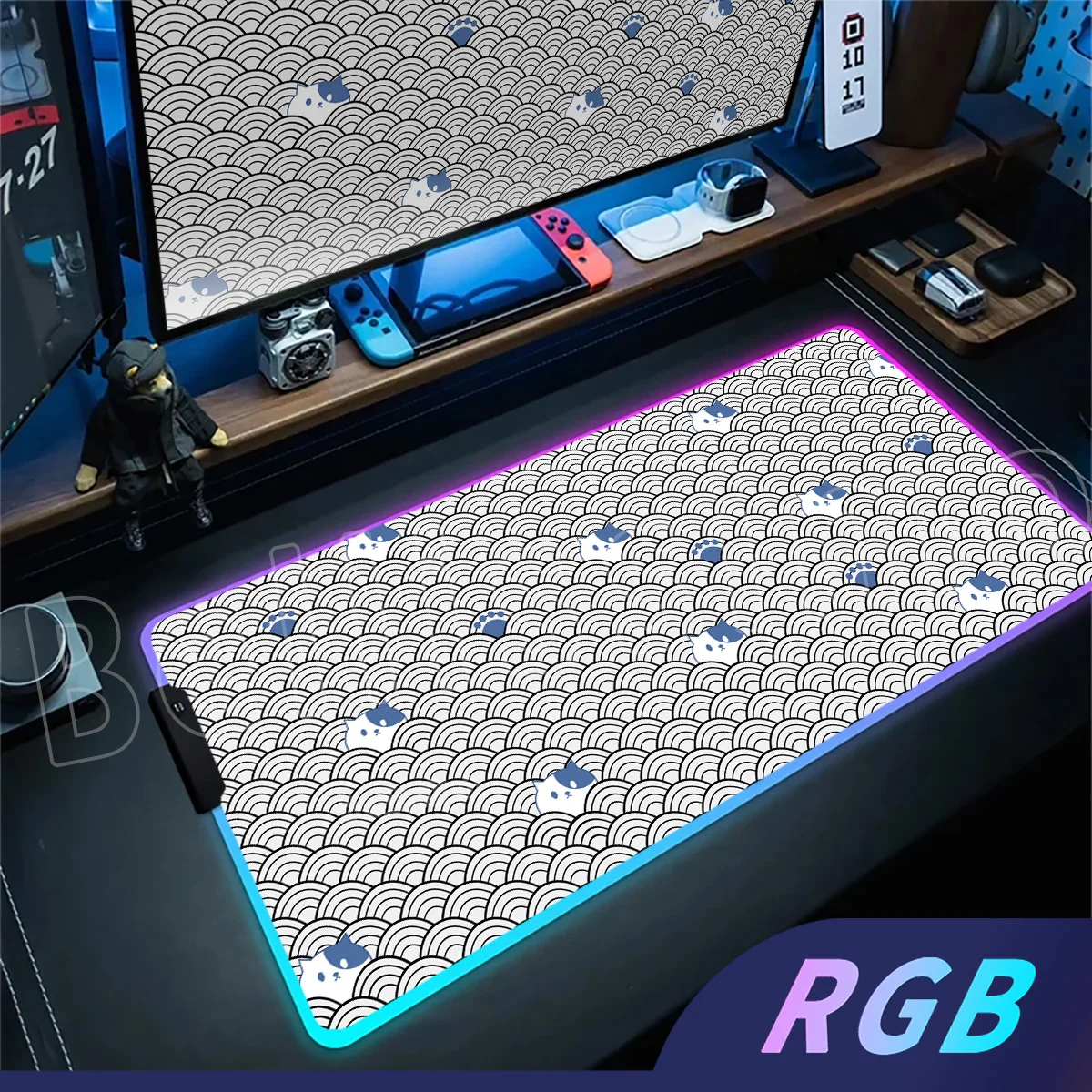 RGB Black & White Cat XXL Mouse Pad Keyboard Carpet Planetary Big Gamer Accessories Anime LED Gaming Table Pad Kawaii Desk Pad
RGB Black & White Cat XXL Mouse Pad Keyboard Carpet Planetary Big Gamer Accessories Anime LED Gaming Table Pad Kawaii Desk Pad
