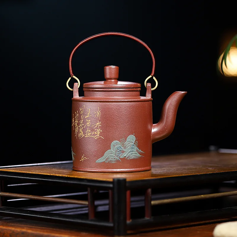 High Quality Yixing Ore Purple Clay Foreign Barrel Loop-Handled Teapot Handmade Household
High Quality Yixing Ore Purple Clay Foreign Barrel Loop-Handled Teapot Handmade Household
