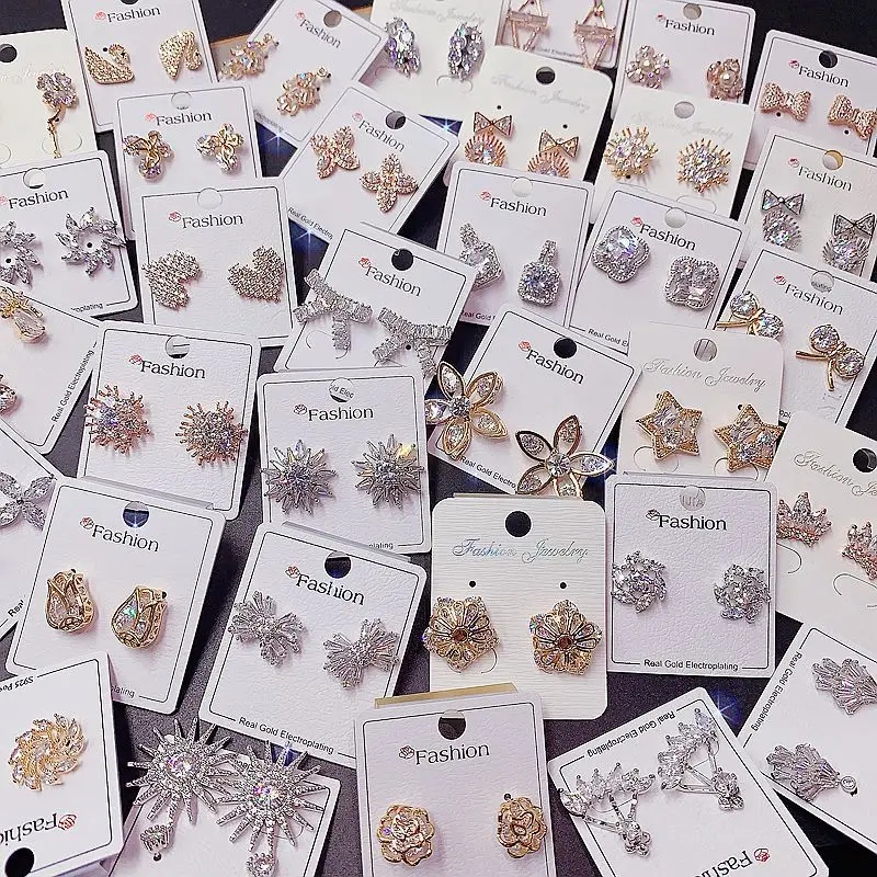 10/30pairs/lot Wholesale New Mix Style Zircon Waterproof Stud Earrings for Wedding Party Luxury Personality Bride Jewelry Women
10/30pairs/lot Wholesale New Mix Style Zircon Waterproof Stud Earrings for Wedding Party Luxury Personality Bride Jewelry Women