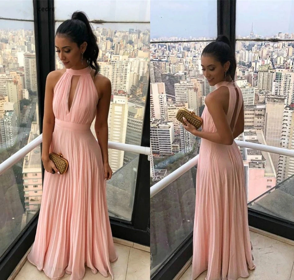 Angelsbridep Pink Chiffon A-Line Evening Dresses Robes De Soirée Prom Party Gown Halter Neck
Angelsbridep Pink Chiffon A-Line Evening Dresses Robes De Soirée Prom Party Gown Halter Neck