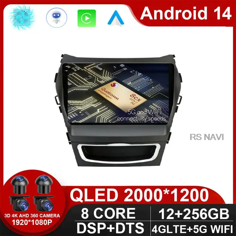 Carplay Android 14 Car Radio Multimedia Video Player For Hyundai Santa Fe 3 2013 - 2017 Navigation GPS Stereo Receiver 2 Din
Carplay Android 14 Car Radio Multimedia Video Player For Hyundai Santa Fe 3 2013 - 2017 Navigation GPS Stereo Receiver 2 Din