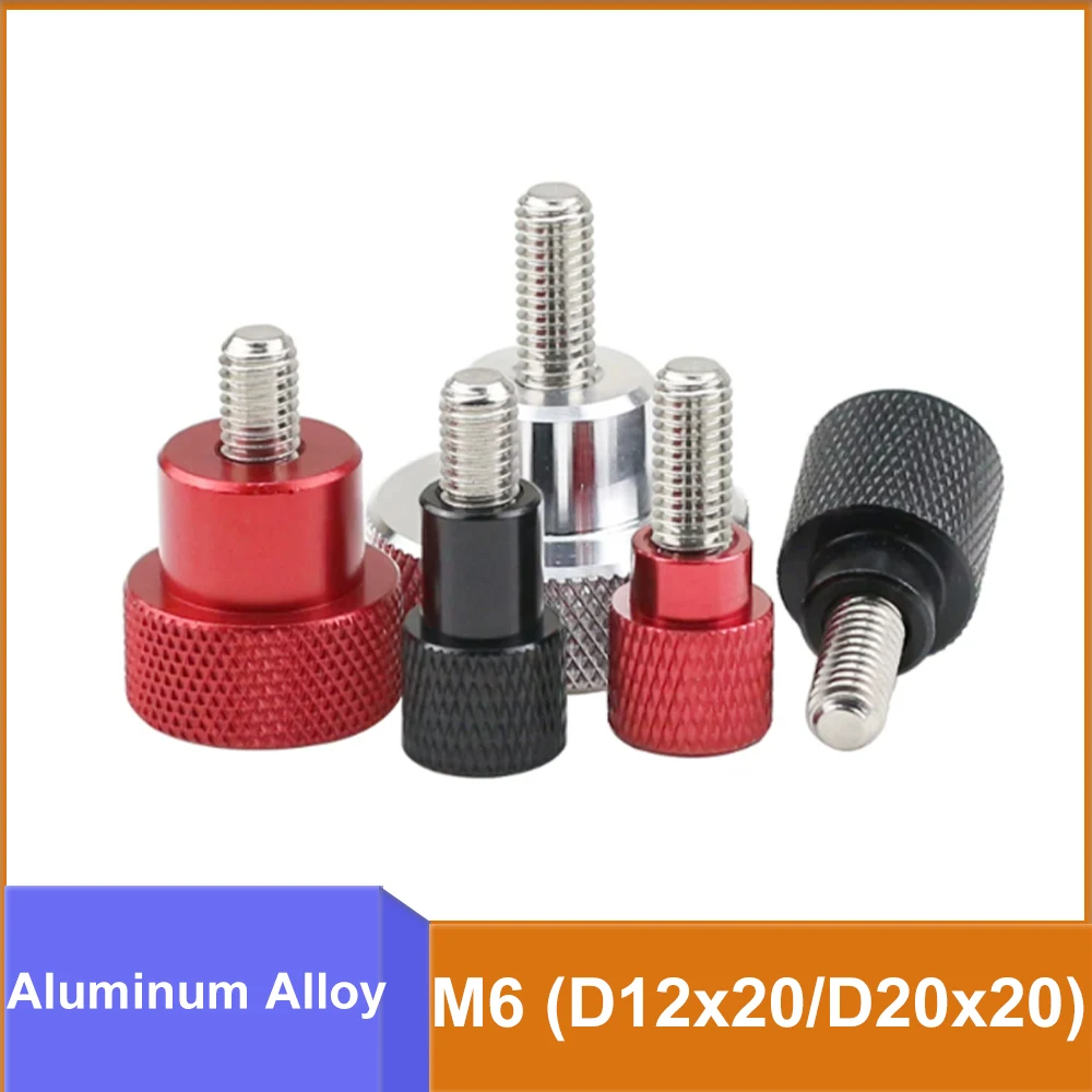 1pcs Aluminum Thumb Screw M6 (D12x20/D20x20) Aluminum Alloy Knurled Head + Stainless Steel Thread Hand Grip Knob Step Bolt
1pcs Aluminum Thumb Screw M6 (D12x20/D20x20) Aluminum Alloy Knurled Head + Stainless Steel Thread Hand Grip Knob Step Bolt