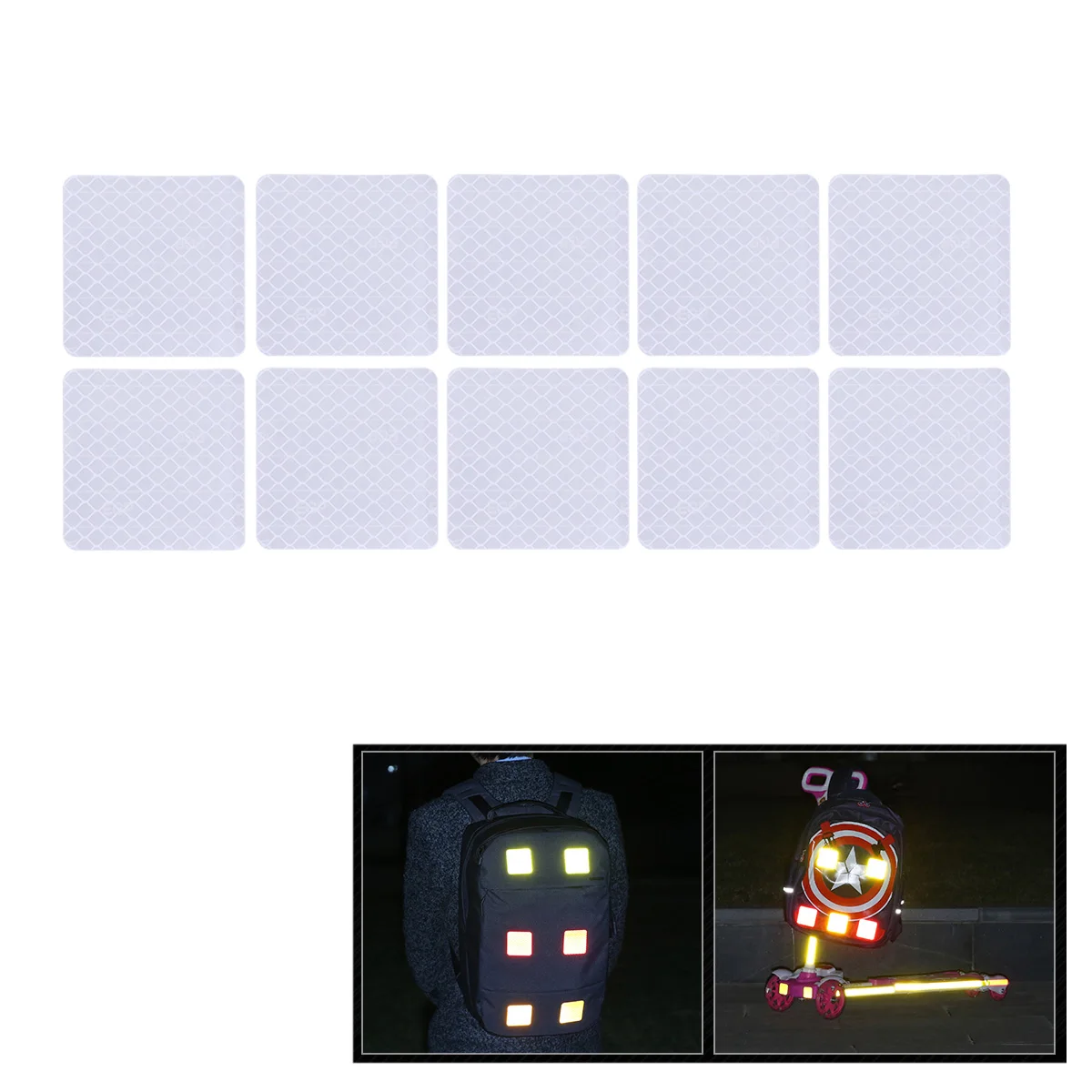 10 Pcs Reflective Decorative Stickers Waterproof Tape Warning Strip Adhesive Belt Night Safety Outdoor
10 Pcs Reflective Decorative Stickers Waterproof Tape Warning Strip Adhesive Belt Night Safety Outdoor