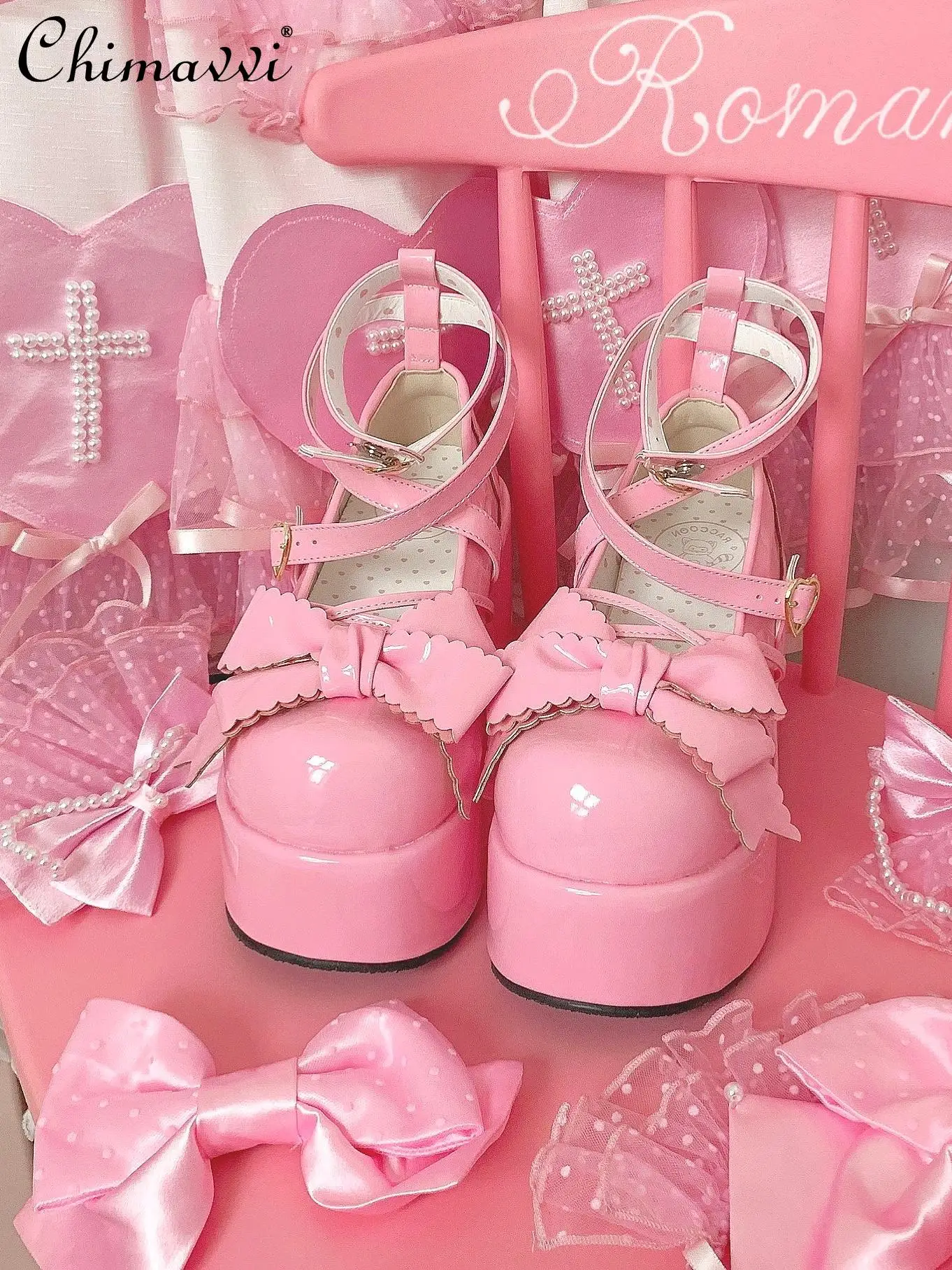 Princess Sweet Platform Shoes Lolita Japanese Cute Bow Round Head Kawaii Mary Jane Shoes Spring and Summer New Women High Heels
Princess Sweet Platform Shoes Lolita Japanese Cute Bow Round Head Kawaii Mary Jane Shoes Spring and Summer New Women High Heels