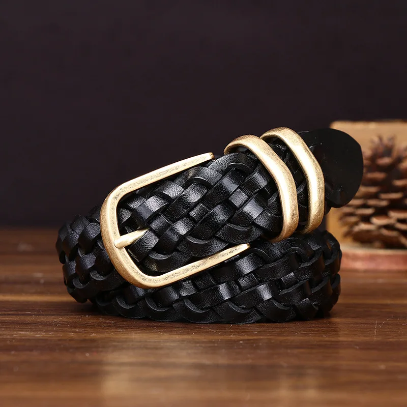 Personalized handmade woven leather belt for women, no-hole, versatile, retro pure cowhide braided genuine leather belt
Personalized handmade woven leather belt for women, no-hole, versatile, retro pure cowhide braided genuine leather belt