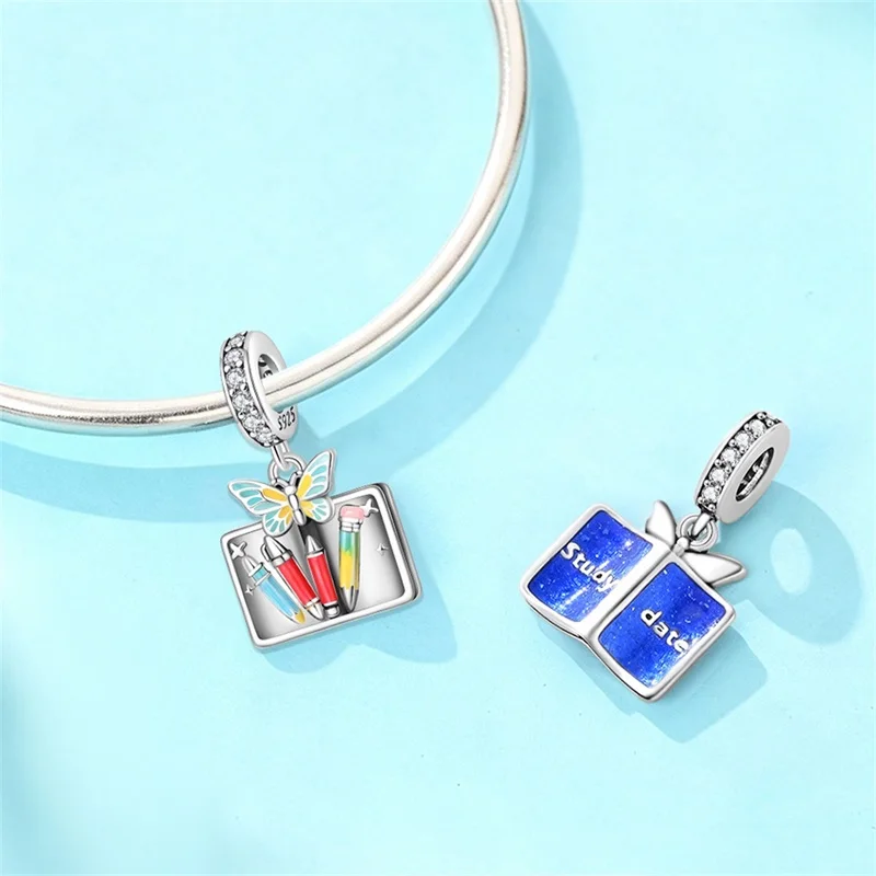 925 Sterling Silver Colorful Vitality Book Charms Pendant For Women Fit DIY Charm Bracelet DIY Birthday Party Jewelry Gifts
925 Sterling Silver Colorful Vitality Book Charms Pendant For Women Fit DIY Charm Bracelet DIY Birthday Party Jewelry Gifts