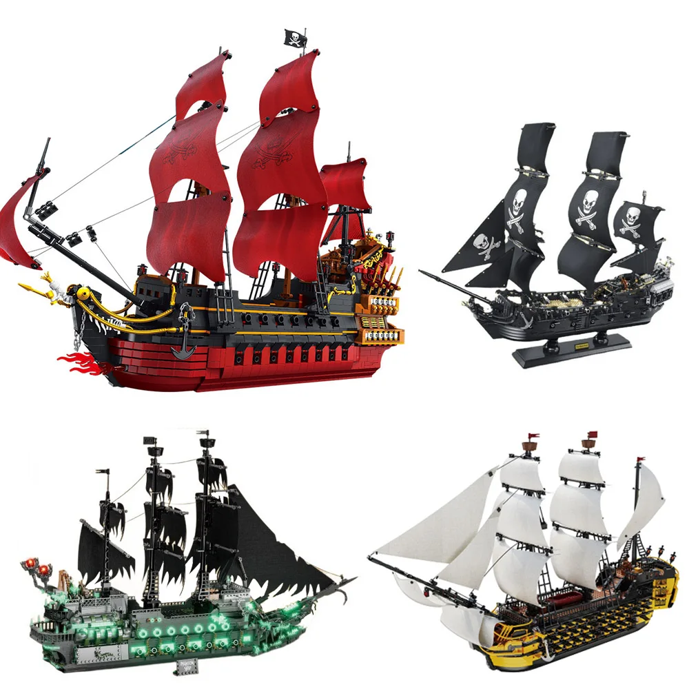 Caribbean Pirate Ship MOC Building Blocks Black Pearl Queen Anne's Revenge Movie DIY Mini Bricks Assembly Toys For Kid Gift
Caribbean Pirate Ship MOC Building Blocks Black Pearl Queen Anne's Revenge Movie DIY Mini Bricks Assembly Toys For Kid Gift