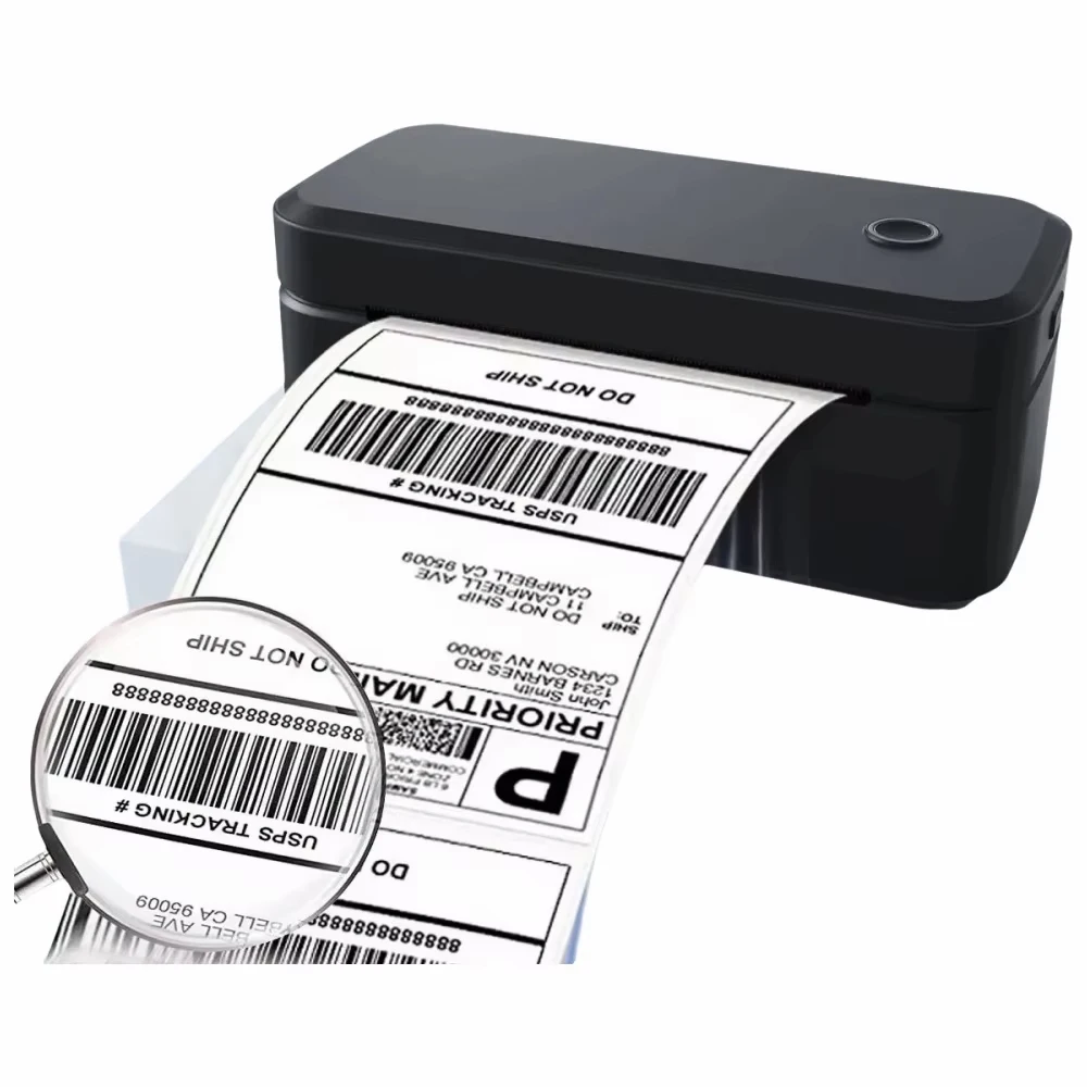 4x6 USB Thermal Shipping Label Printer 203DPI Direct Thermal Printer High Speed Compatible with Windows MacOS Linux for Business
4x6 USB Thermal Shipping Label Printer 203DPI Direct Thermal Printer High Speed Compatible with Windows MacOS Linux for Business