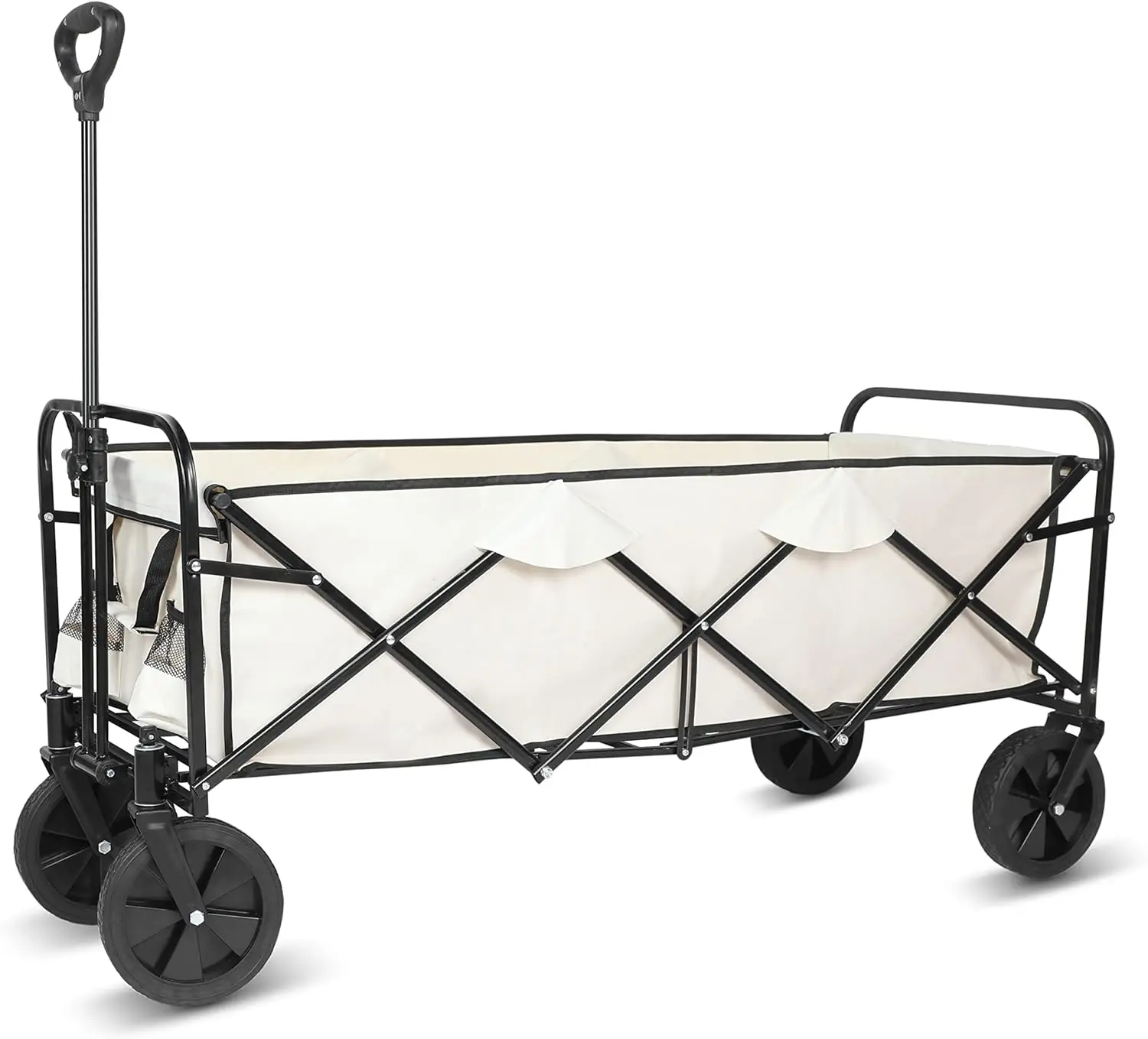 Extended Folding Utility Wagon 330LBS Heavy Loaded Collapsible Garden Cart with Anti Slip Wheels Adjustable Handle and Side Pock
Extended Folding Utility Wagon 330LBS Heavy Loaded Collapsible Garden Cart with Anti Slip Wheels Adjustable Handle and Side Pock