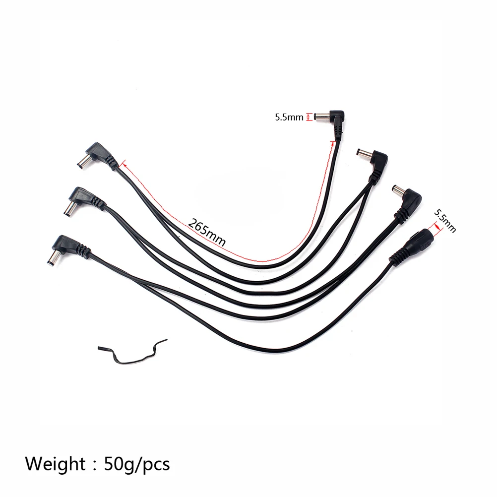 6 Ways Effect Wire Right Angle Cable Cord Daisy Chain Pedal Power Supply DC Electric Guitar Multiple Pedals 
6 Ways Effect Wire Right Angle Cable Cord Daisy Chain Pedal Power Supply DC Electric Guitar Multiple Pedals