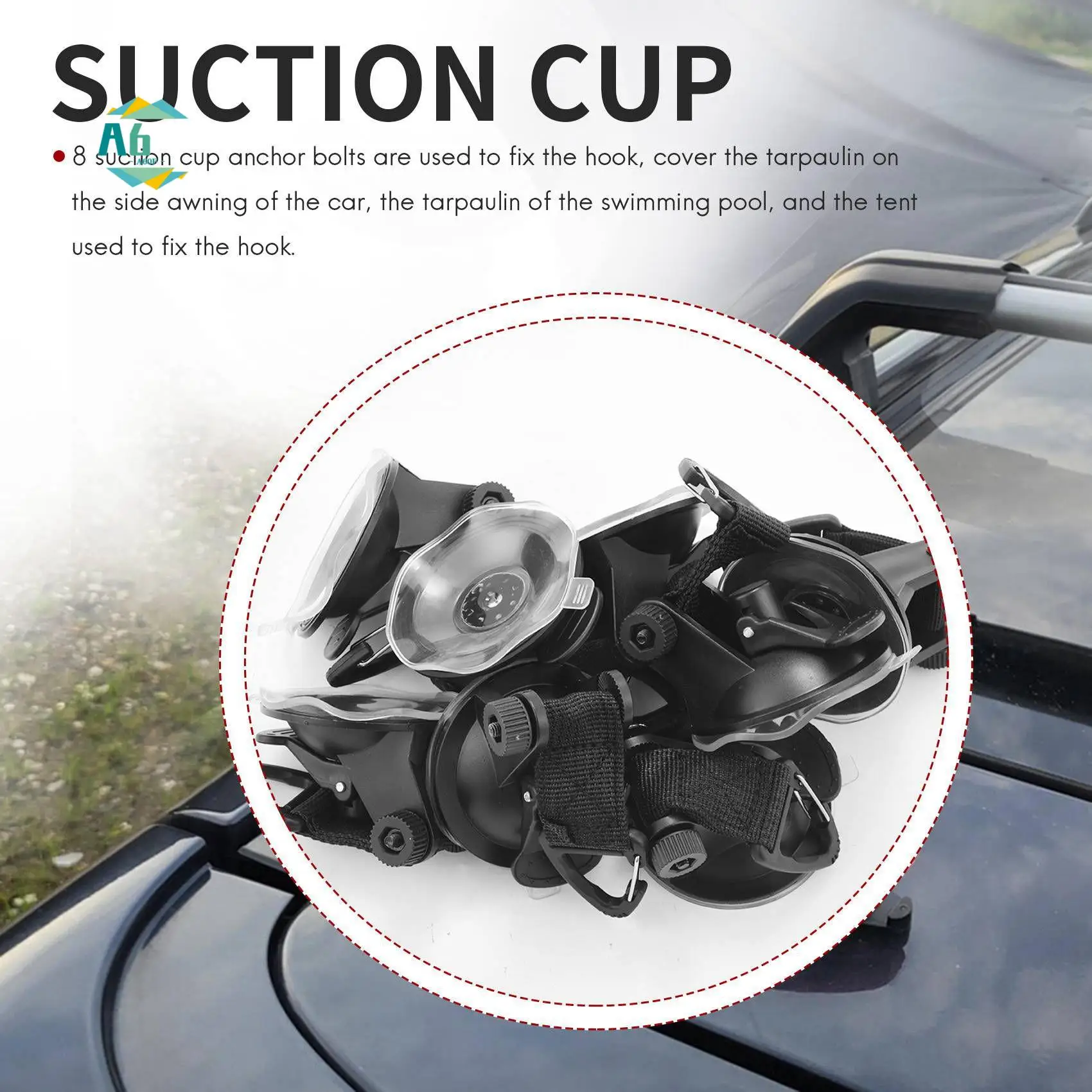 A60F-8Pcs Suction Cup Anchor Securing Hook Tie Down,Camping Tarp As Car Side Awning, Pool Tarps Tents Securing Hook Universal
A60F-8Pcs Suction Cup Anchor Securing Hook Tie Down,Camping Tarp As Car Side Awning, Pool Tarps Tents Securing Hook Universal