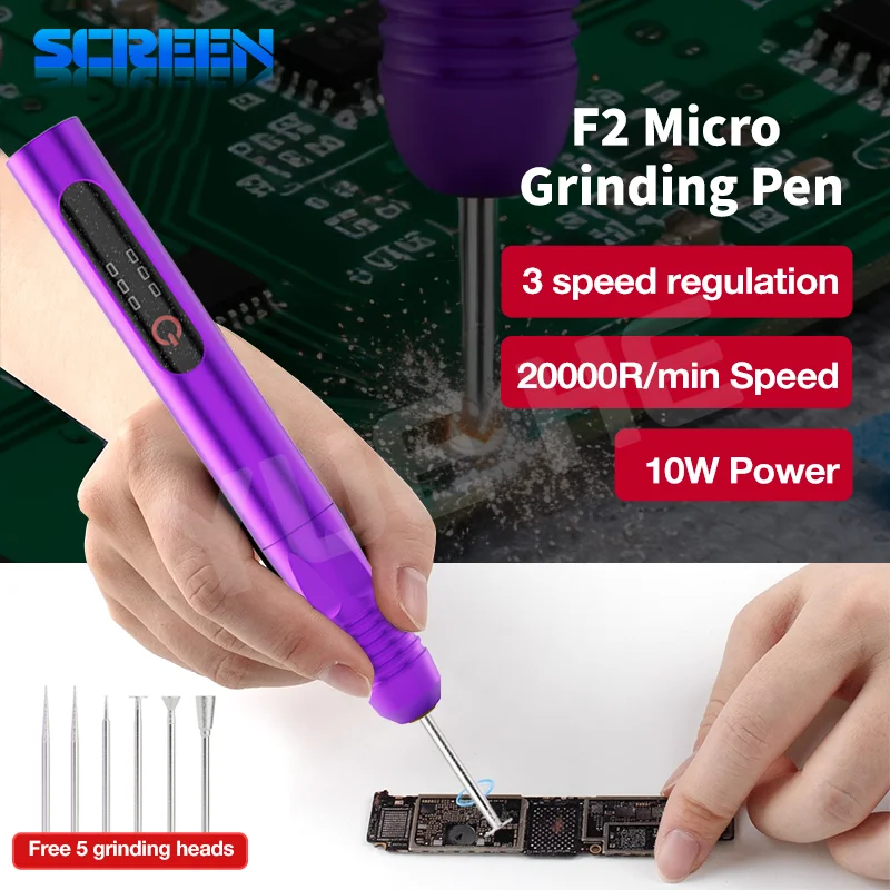 LANRUI F2 Mini Rotary Tool Grinding Pen For Stripped Screw Removal Shield Cover Cutting, Hard Drive & CPU Polishing
LANRUI F2 Mini Rotary Tool Grinding Pen For Stripped Screw Removal Shield Cover Cutting, Hard Drive & CPU Polishing