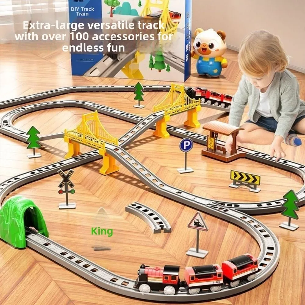 7Styles Children's Electric Train with Track with Box Plastic Kids Electricity Track Rail Car Toys Baby's Birthday Gift
7Styles Children's Electric Train with Track with Box Plastic Kids Electricity Track Rail Car Toys Baby's Birthday Gift
