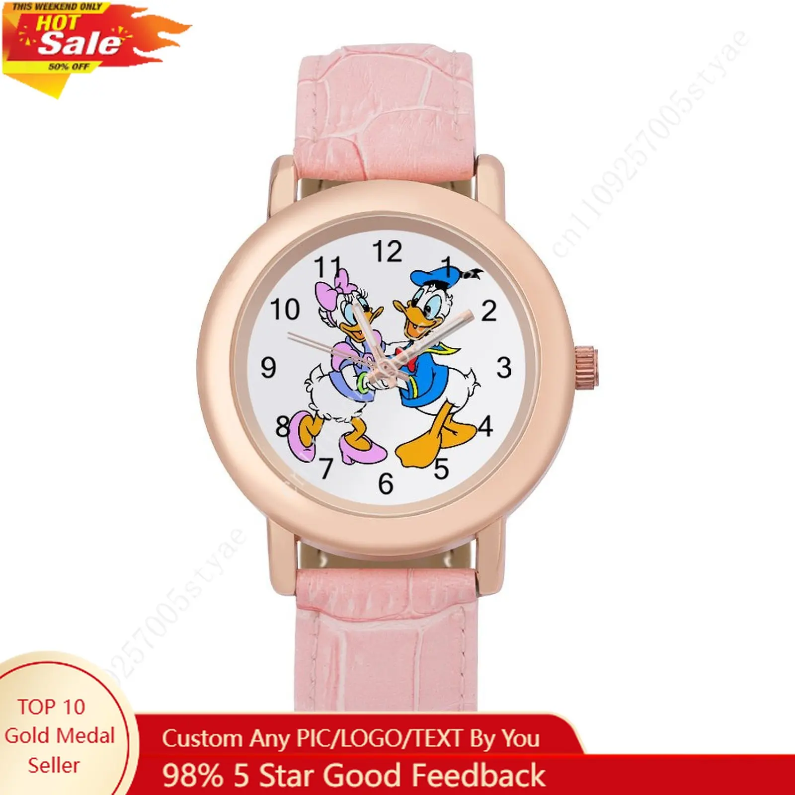 Donald Duck Daisy Duck Women Leather Strap Watch
Donald Duck Daisy Duck Women Leather Strap Watch