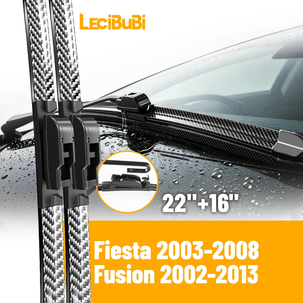2pcs Front Windshield Windscreen Wiper Blades for Ford Fiesta 2003-2008 Fusion 2002-2013 Rubber Brushes Car Accessories 22"+16"
2pcs Front Windshield Windscreen Wiper Blades for Ford Fiesta 2003-2008 Fusion 2002-2013 Rubber Brushes Car Accessories 22"+16"