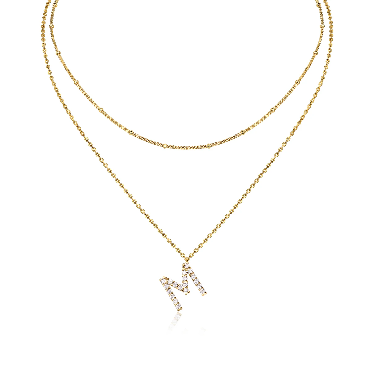 JIUZUAN S925 Silver Layered Necklaces, 18K Gold Plated, Double Chain Moissanite Pendant, Dazzling Gift for Women, Christmas Jewe
JIUZUAN S925 Silver Layered Necklaces, 18K Gold Plated, Double Chain Moissanite Pendant, Dazzling Gift for Women, Christmas Jewe
