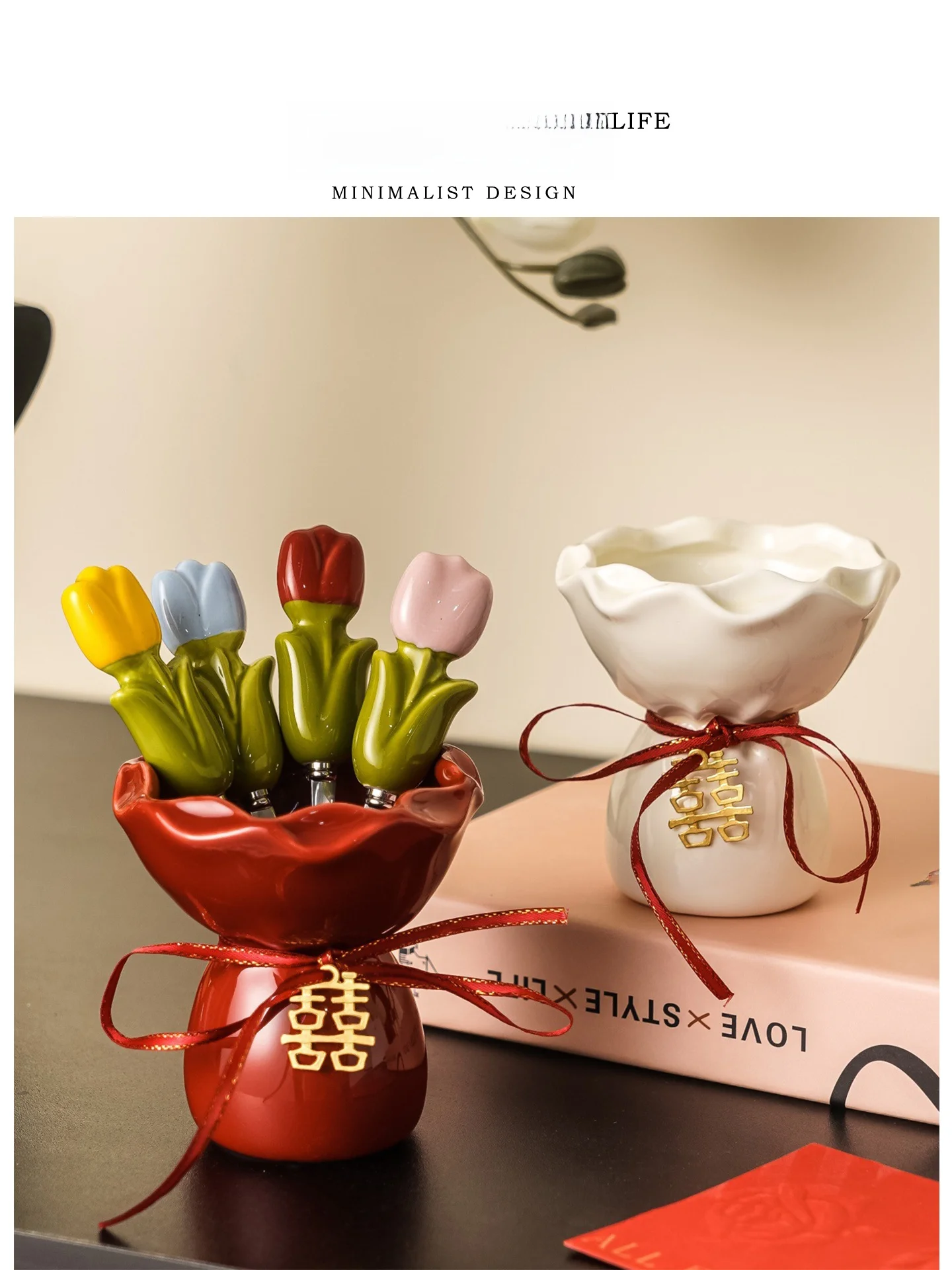 Tlife Creative Ceramic Fruit Forks Tulip Shaped Stainless Steel Fruit Tag Storage Container Floral Bouquet Design Kitchen Acc...
Tlife Creative Ceramic Fruit Forks Tulip Shaped Stainless Steel Fruit Tag Storage Container Floral Bouquet Design Kitchen Acc...