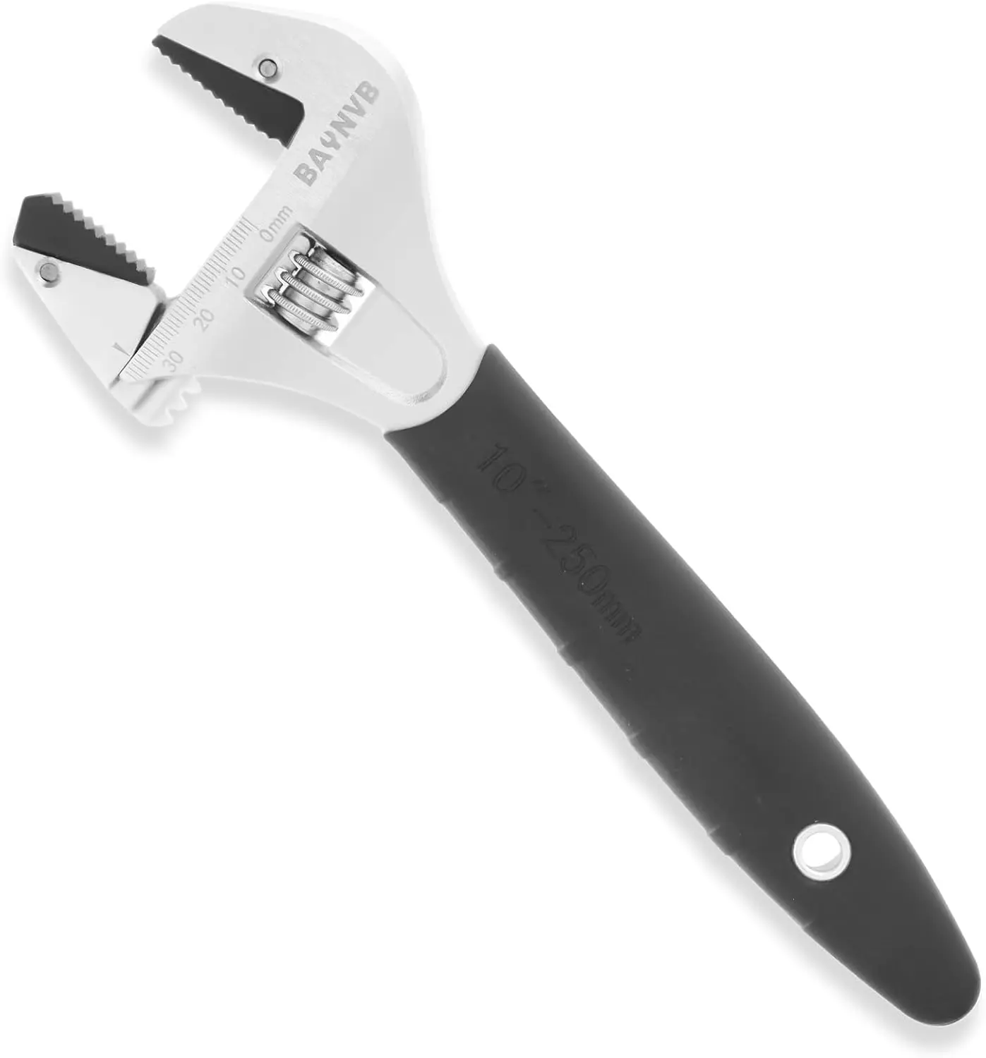 10 inch Adjustable Wrench with Serrated Self-tightening Jaw, 30mm Wide Jaw Opening for Plumbing, Automotive, Industrial
10 inch Adjustable Wrench with Serrated Self-tightening Jaw, 30mm Wide Jaw Opening for Plumbing, Automotive, Industrial