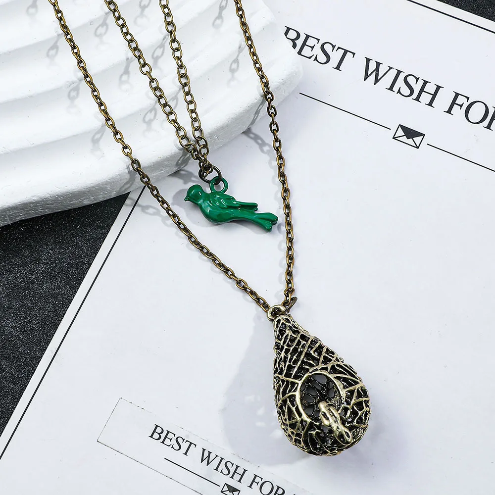 the Vampire Diaries Creative Retro Necklace Double Layer Bird's Nest Pendant Unisex Jewelry Accessory Gift Idea
the Vampire Diaries Creative Retro Necklace Double Layer Bird's Nest Pendant Unisex Jewelry Accessory Gift Idea