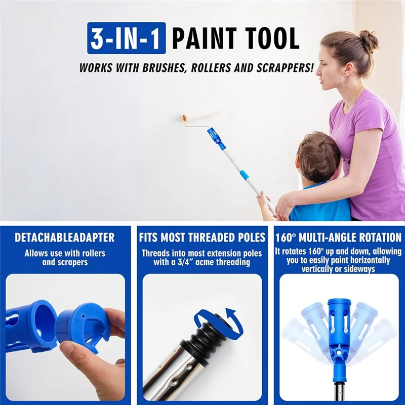 AA50-2Pc Paint Brush Extender For Walls Extension Pole Attachments Roller Scraper Paint Brush Holder For Ceilings Trim Corner
AA50-2Pc Paint Brush Extender For Walls Extension Pole Attachments Roller Scraper Paint Brush Holder For Ceilings Trim Corner