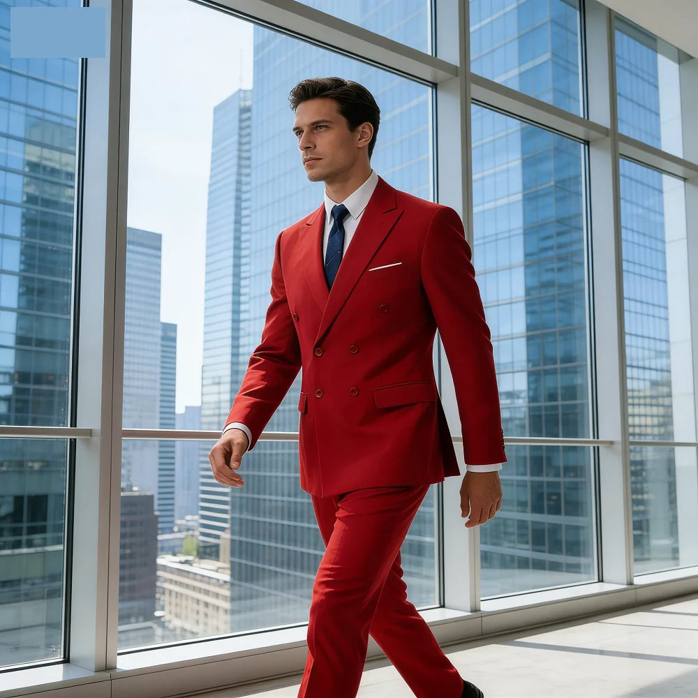 Мужской двубортный костюм-двойка с острыми лацканами для свадьбы, деловых встреч, повседневной носки, выступлений и выпускных вечеров
Мужской двубортный костюм-двойка с острыми лацканами для свадьбы, деловых встреч, повседневной носки, выступлений и выпускных вечеров