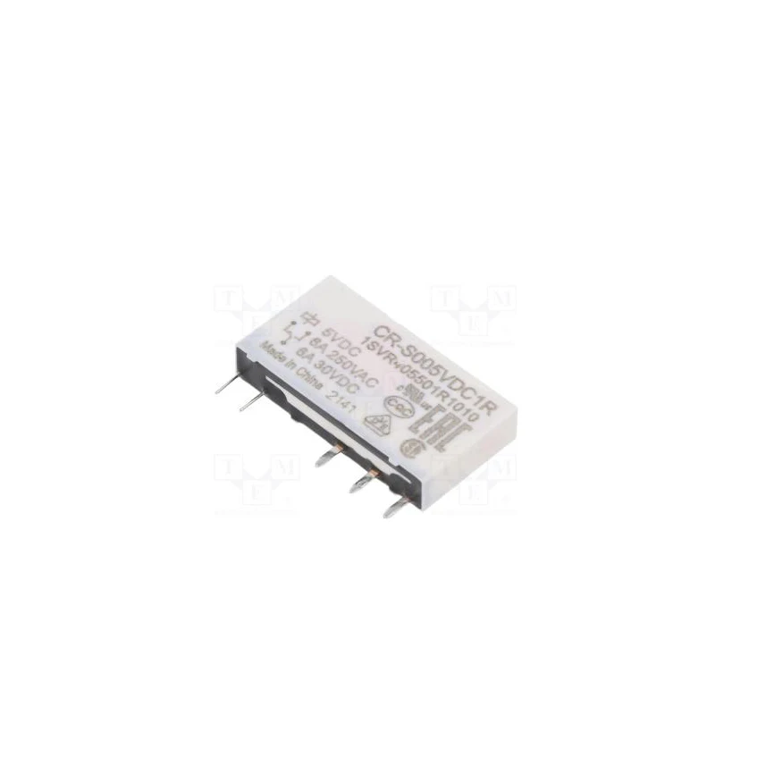 Реле 5 В CR-S005VDC1R ABBCRS005VDC1R CR-S005VDC1R 5 В постоянного тока 6 А 5-контактный
Реле 5 В CR-S005VDC1R ABBCRS005VDC1R CR-S005VDC1R 5 В постоянного тока 6 А 5-контактный