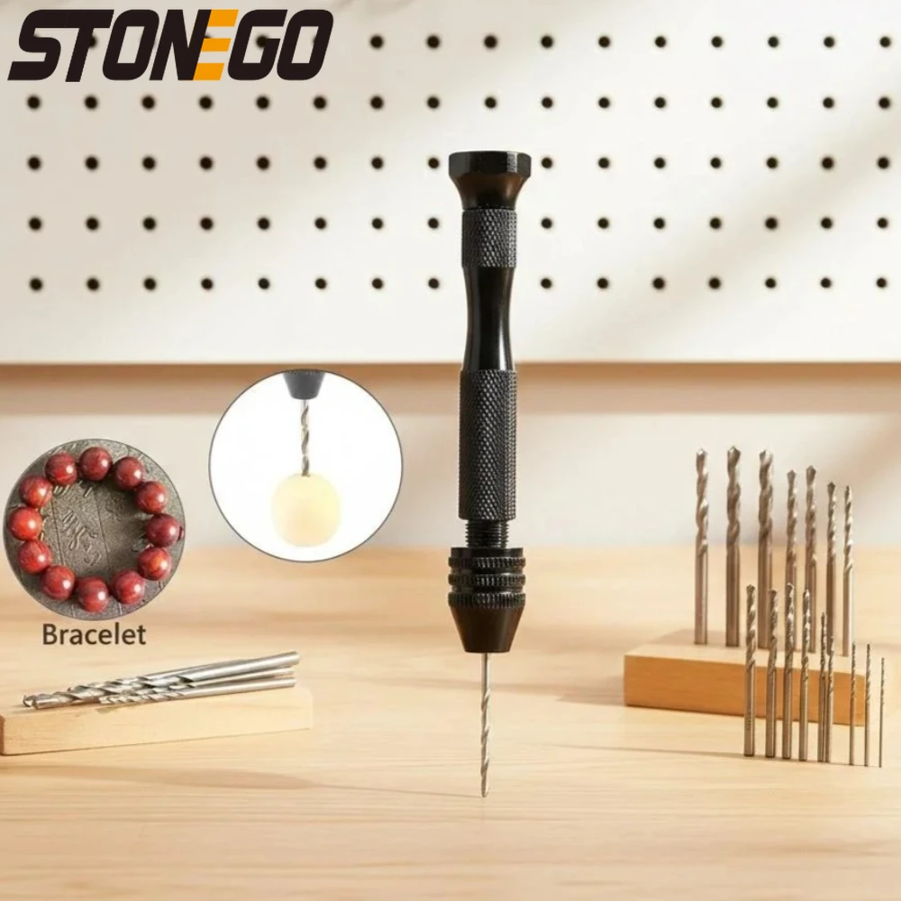 STONEGO Aluminum Mini Hand Drill Set 11Pcs 26Pcs with Keyless Drill Chuck DIY Hand Claw Tool
STONEGO Aluminum Mini Hand Drill Set 11Pcs 26Pcs with Keyless Drill Chuck DIY Hand Claw Tool