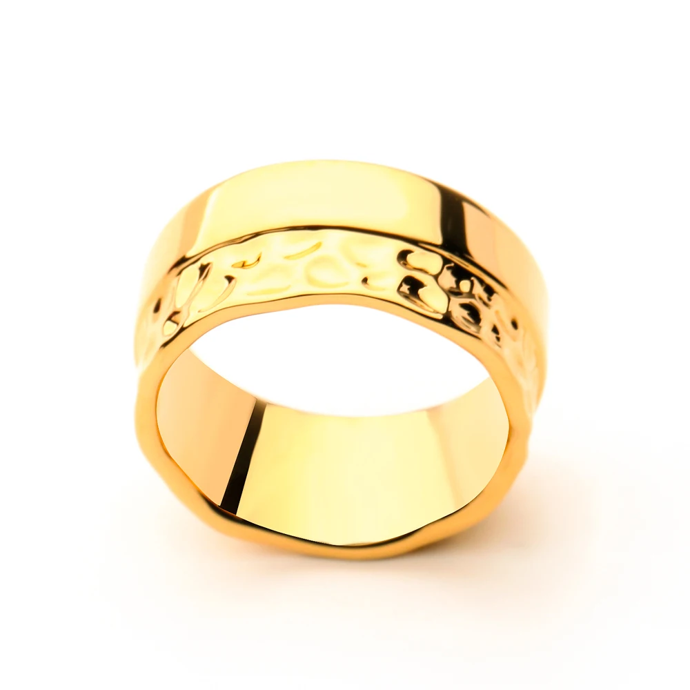 VAROLE Half Natural Texture Rings For Women Gold Color Width Ring Fashion Jewelry Anillos Mujer
VAROLE Half Natural Texture Rings For Women Gold Color Width Ring Fashion Jewelry Anillos Mujer