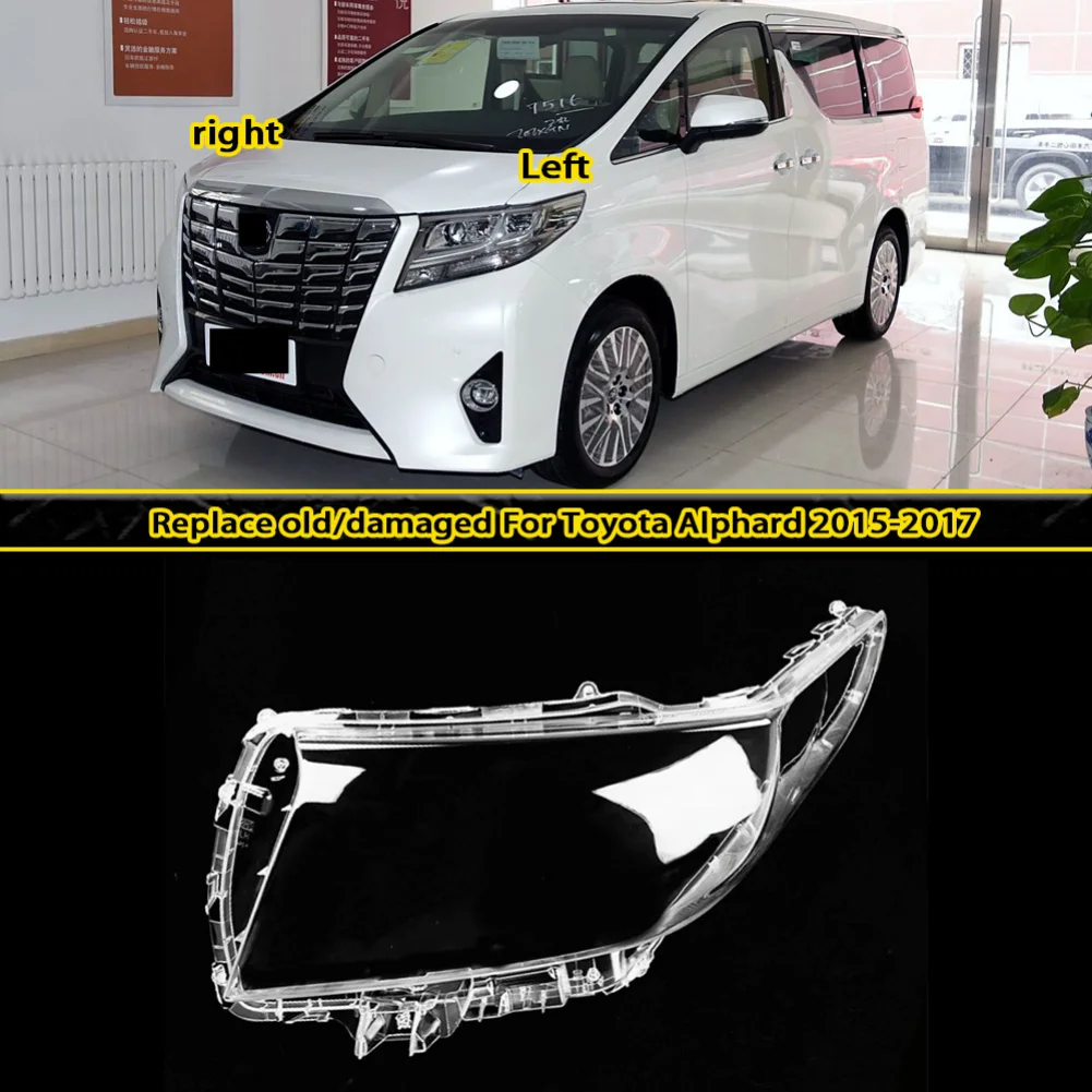 For Toyota Alphard 2015 2016 2017 Headlamp Lamp Shell Headlight Cover Transparent Lampshade Plexiglass Replace Original Lens
For Toyota Alphard 2015 2016 2017 Headlamp Lamp Shell Headlight Cover Transparent Lampshade Plexiglass Replace Original Lens