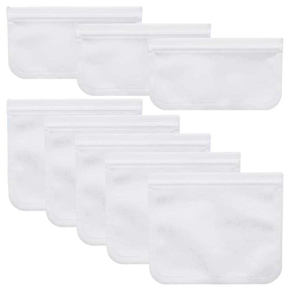 8 Pcs Food Storage Bags Self Keeping for Fruits Vegetables Snacks Leak Proof PEVA Zipper Translucent
8 Pcs Food Storage Bags Self Keeping for Fruits Vegetables Snacks Leak Proof PEVA Zipper Translucent