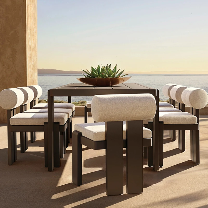 Hot Sale Modern Style Aluminum Dining Table and Chair Set Outdoor Dining Furniture Set Hotel Terrace
Hot Sale Modern Style Aluminum Dining Table and Chair Set Outdoor Dining Furniture Set Hotel Terrace