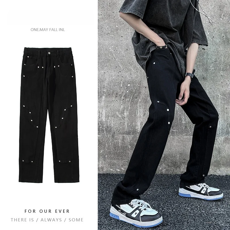 Rivet Elastic Skinny Jeans Men Summer Thin Large Size Drag American Sle Trendy High Street INS Jeans Low Waist Zipper Faion
Rivet Elastic Skinny Jeans Men Summer Thin Large Size Drag American Sle Trendy High Street INS Jeans Low Waist Zipper Faion