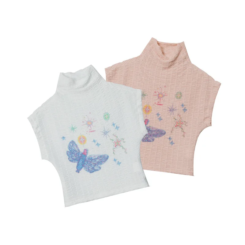 American fried street High collar direct-injection printing process Hot girl sleeveless crop Trendy brand top sweet and cute
American fried street High collar direct-injection printing process Hot girl sleeveless crop Trendy brand top sweet and cute