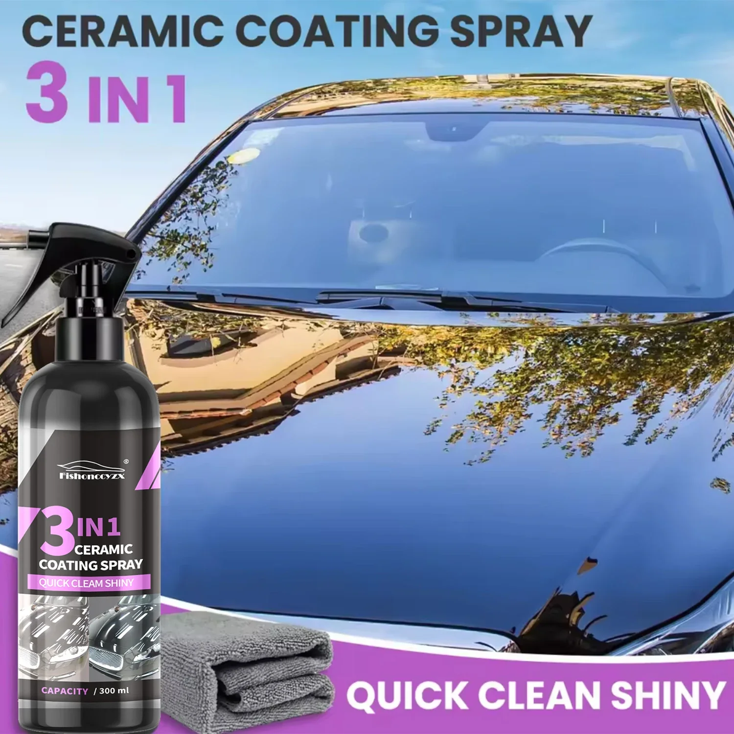 3 in 1 Car Ceramic Liquid Coating Spray Nano Crystal Hydrophobic Layer Polishing Agent High Gloss Paint Protection Wax Car Care
3 in 1 Car Ceramic Liquid Coating Spray Nano Crystal Hydrophobic Layer Polishing Agent High Gloss Paint Protection Wax Car Care