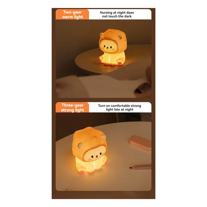 N08R Lion Night Light Soft Lighting Lamp Rechargeable Bedroom Bedside Sleep Patting Lovely Baby Feeding Eye Care Lamp
N08R Lion Night Light Soft Lighting Lamp Rechargeable Bedroom Bedside Sleep Patting Lovely Baby Feeding Eye Care Lamp