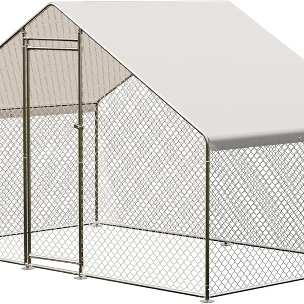 Outdoor Chicken Pen with Waterproof and UV-Resistant Cover - 9.8ft x 6.6ft x 6.6ft
Outdoor Chicken Pen with Waterproof and UV-Resistant Cover - 9.8ft x 6.6ft x 6.6ft