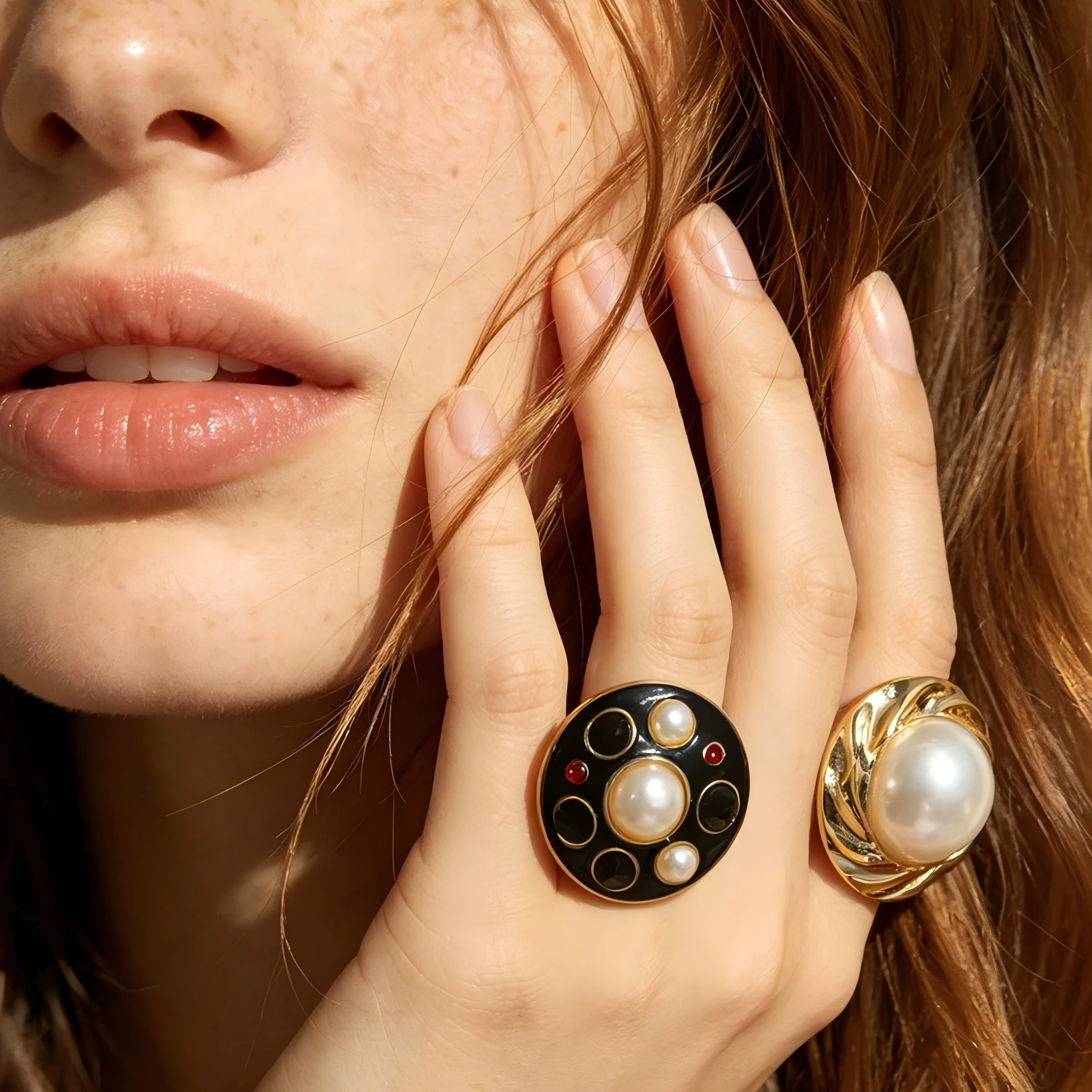 Trendy Vintage Alloy Round Imitation Pearl Geometric Ring New Simple Luxury Ring Women's Daily Party Jewelry Accessories Gifts
Trendy Vintage Alloy Round Imitation Pearl Geometric Ring New Simple Luxury Ring Women's Daily Party Jewelry Accessories Gifts
