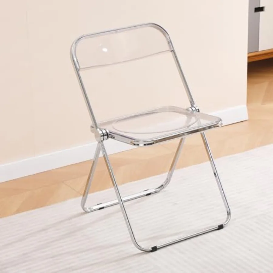 Acrylic Folding Chair: Morden Chrome Chair - Lucite Crystal Transparent Seat - Elegant Stackable Plastic Foldable Chair for Din
Acrylic Folding Chair: Morden Chrome Chair - Lucite Crystal Transparent Seat - Elegant Stackable Plastic Foldable Chair for Din