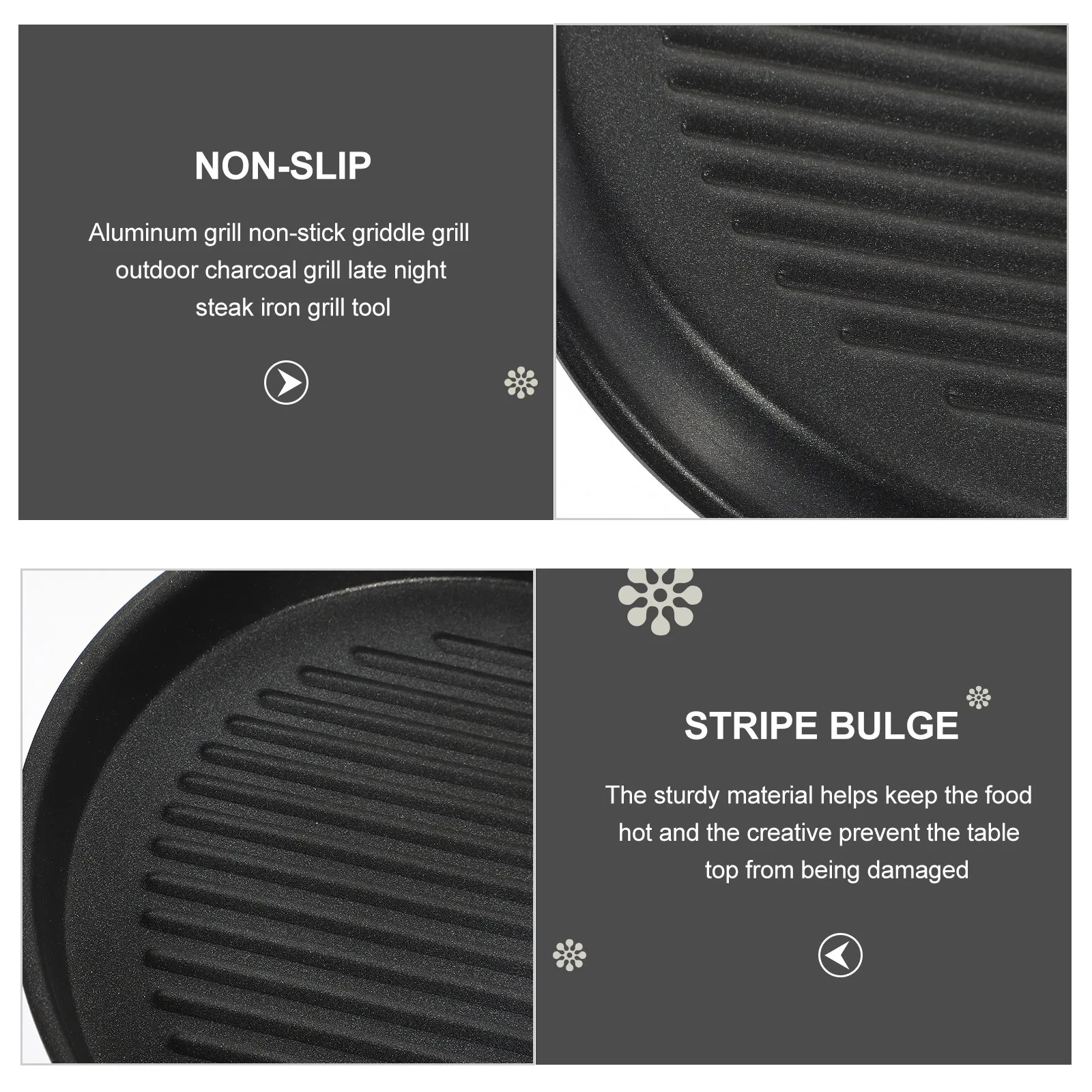 Aluminum Non-Stick Steak Pan Outdoor Grill Pan Portable Household Bbq Cooking Plate Outdoor Grilled Plate Kitchen Essentials
Aluminum Non-Stick Steak Pan Outdoor Grill Pan Portable Household Bbq Cooking Plate Outdoor Grilled Plate Kitchen Essentials