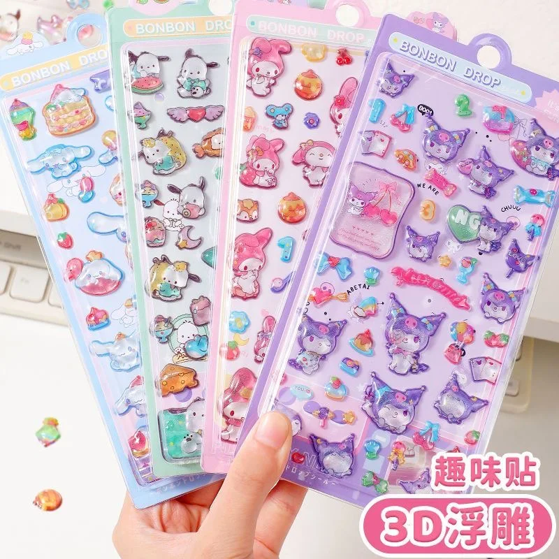 4/6pcs for HelloKitty Kuromi Pop-Up Cartoon Stickers Crystal Decorative Stickers Children's Phone Casesdiy Toys
4/6pcs for HelloKitty Kuromi Pop-Up Cartoon Stickers Crystal Decorative Stickers Children's Phone Casesdiy Toys