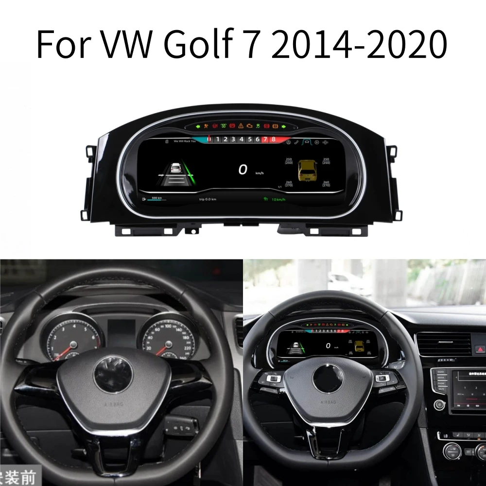 LCD Android Screen For VW Golf 7 2014-2020 Speedometer Car Digital Cluster Virtual Cockpit Dashboard Instrument Panel Carplay
LCD Android Screen For VW Golf 7 2014-2020 Speedometer Car Digital Cluster Virtual Cockpit Dashboard Instrument Panel Carplay