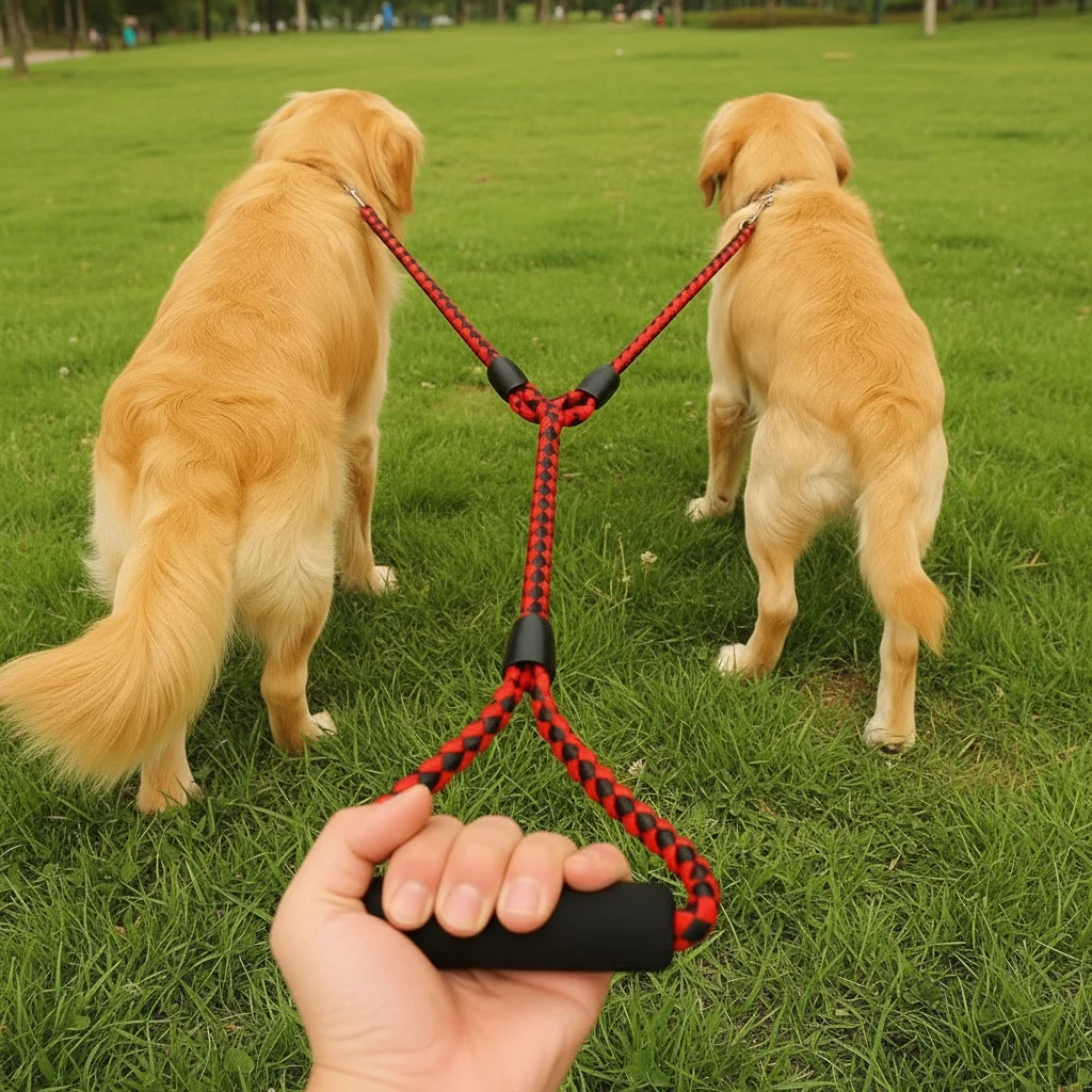 Heavy Duty Braided Double Dog Leash, 2 Way Nylon Braided Dual Dog Leashes Coupler Pet Leads with Soft Padded Handle for Walking
Heavy Duty Braided Double Dog Leash, 2 Way Nylon Braided Dual Dog Leashes Coupler Pet Leads with Soft Padded Handle for Walking