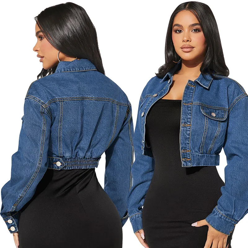 Women's Elastic Button Cardigan Long-Sleeved Denim Jacket 2025 New Casual Fashionable Short Denim Outerwear
Women's Elastic Button Cardigan Long-Sleeved Denim Jacket 2025 New Casual Fashionable Short Denim Outerwear