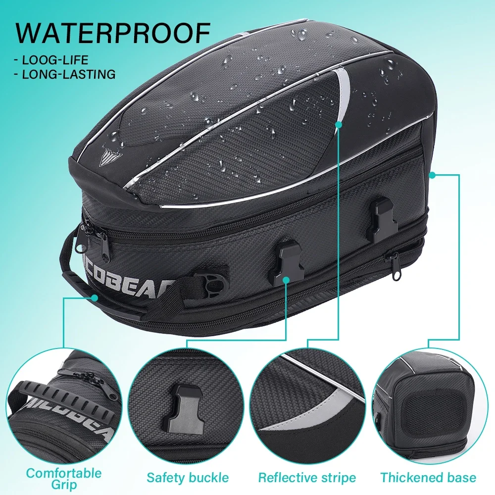 Black Motorcycle Waterproof Tailstock Saddle Bag Is Suitable for Large Capacity Rear Seat Saddle Bags for Travel Riders
Black Motorcycle Waterproof Tailstock Saddle Bag Is Suitable for Large Capacity Rear Seat Saddle Bags for Travel Riders