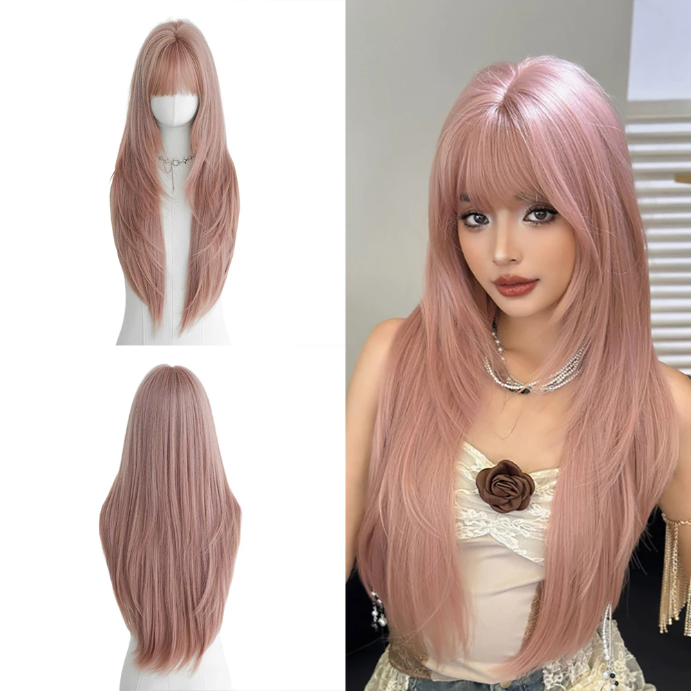 High-Quality Black-Brown Synthetic Wigs With Long Straight Bangs Are Suitable For Black Women'S Daily Party Heat-Resistant Wigs
High-Quality Black-Brown Synthetic Wigs With Long Straight Bangs Are Suitable For Black Women'S Daily Party Heat-Resistant Wigs